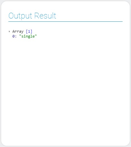 Block with output results