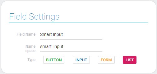 Types of smart input element