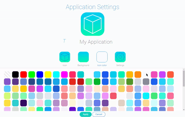 Selection of icon color