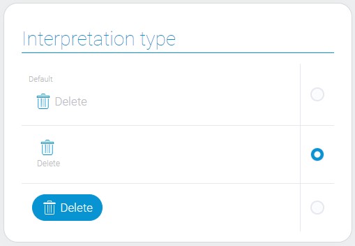 Types of delete item interpretation