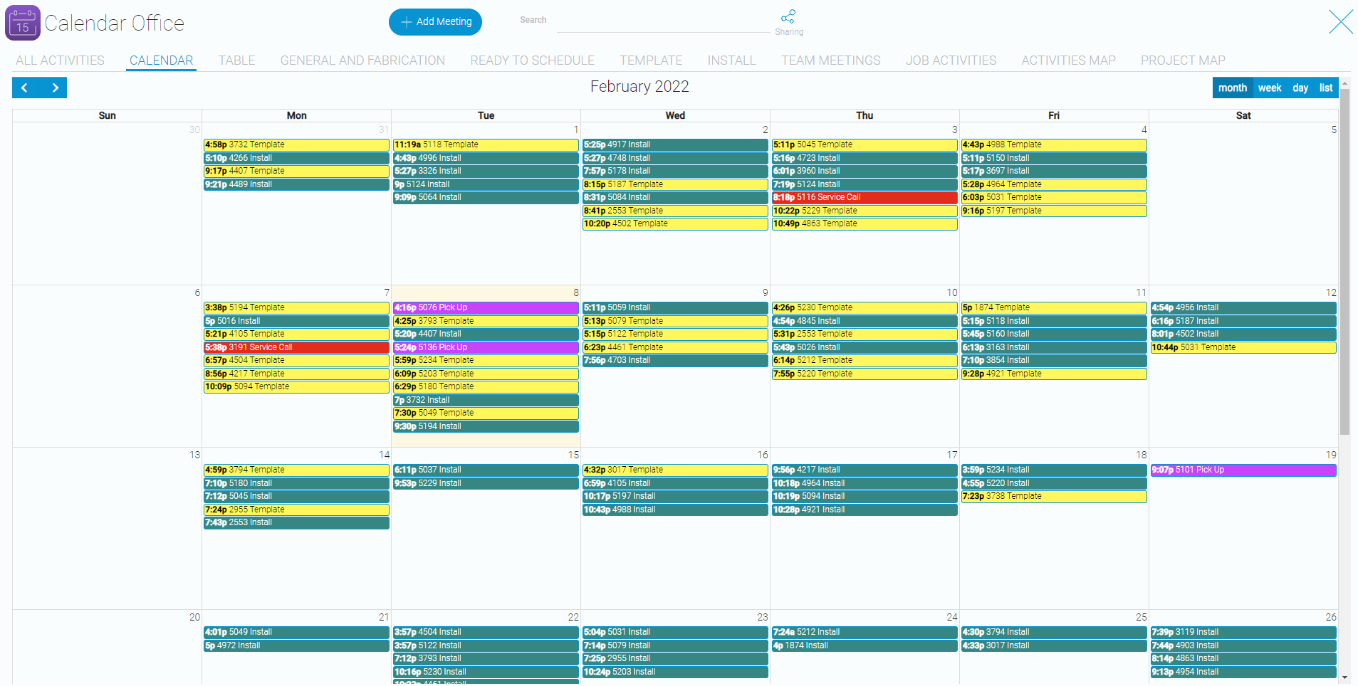 Gantt chart software. Calendar