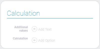 Settings of the node calculation