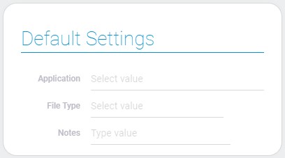 Default settings of file reader node