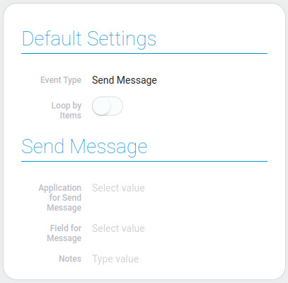 Default and send message settings