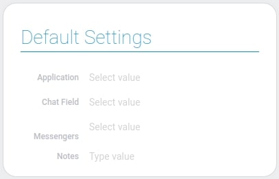 Settings of the send message node