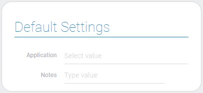 Default settings of update items API node
