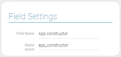 Settings of app constructor field