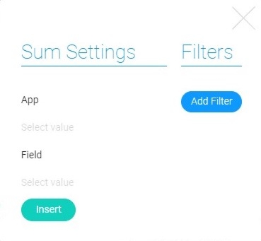 Sum settings