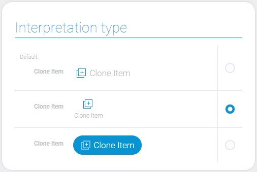 Types of clone item interpretation