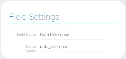 Settings of data reference field
