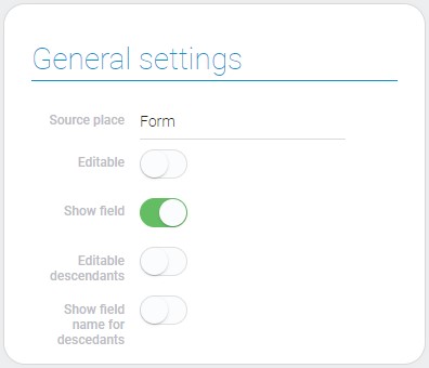 General settings of data reference style