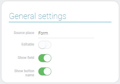 General settings of delete item element