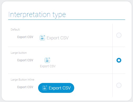 Types of export CSV interpretation