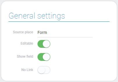 General settings of element style