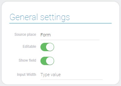 General settings of item remote add style