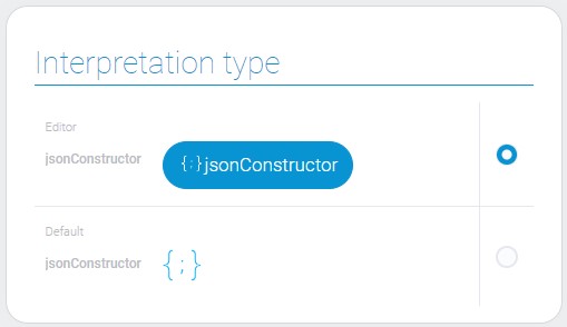 Types of JSON constructor interpretation