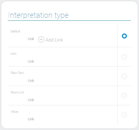 Types of link interpretation