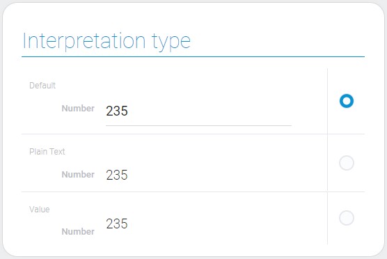 Interpretation types of number