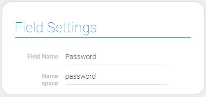 Settings of password field