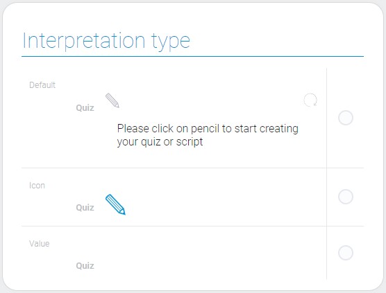 Types of quiz interpretation