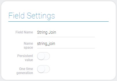 Settings of string join field