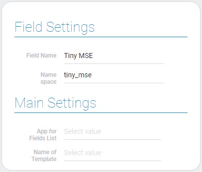 Main settings of text editor MSE field