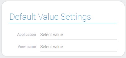 Settings of view container default value