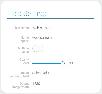 Settings of web camera field