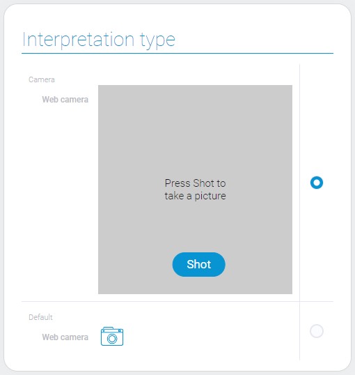 Types of web camera interpretation