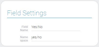 Settings of yes/no field