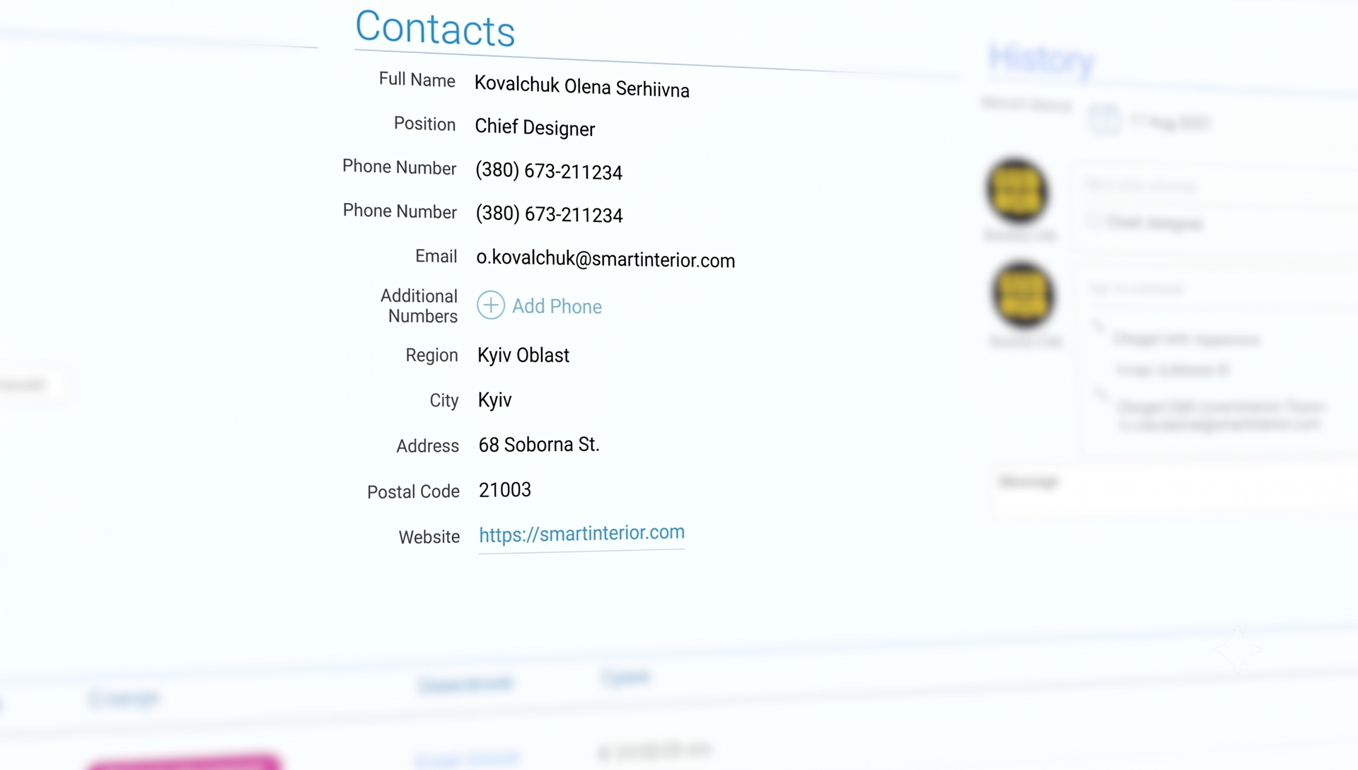 Information that can be stored in CRM