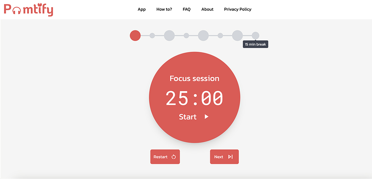 Приклад додатка Pomtify